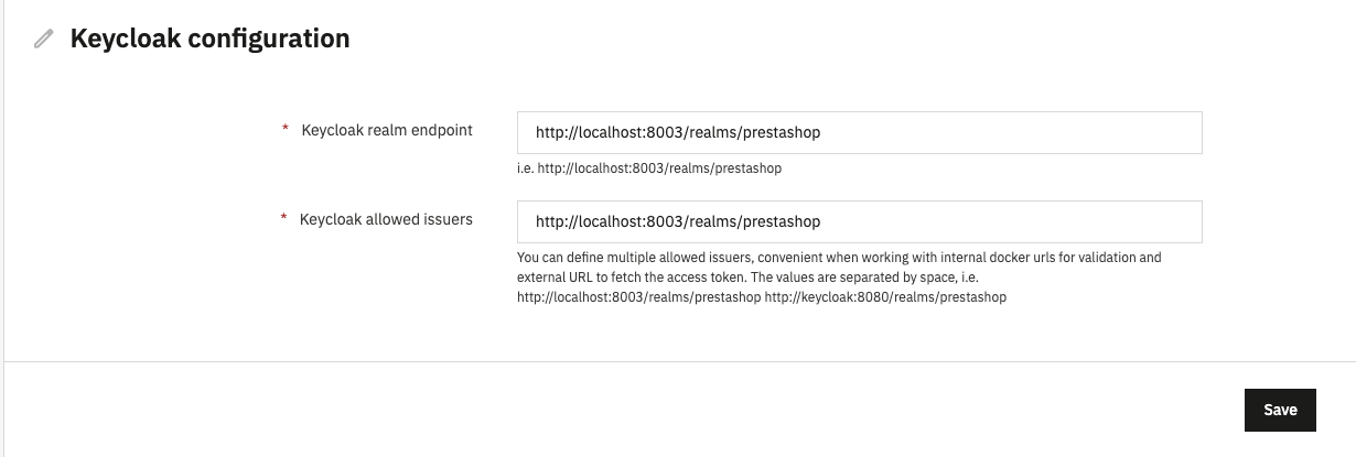 Keycloak configuration