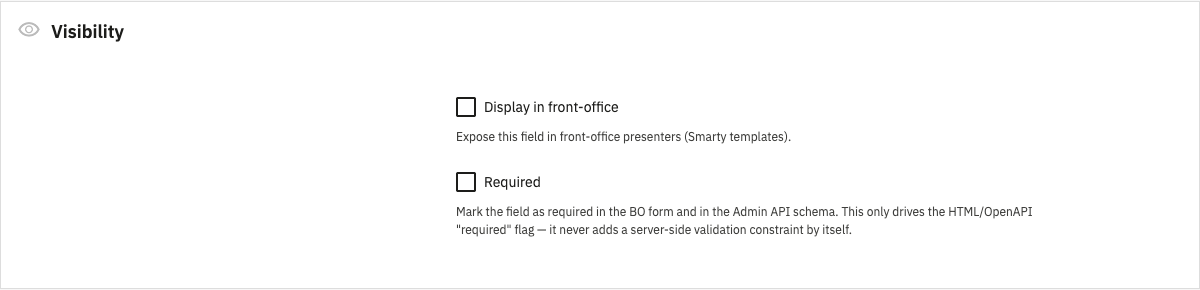 Visibility card